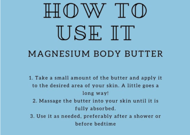 Magnesium body butter 4oz